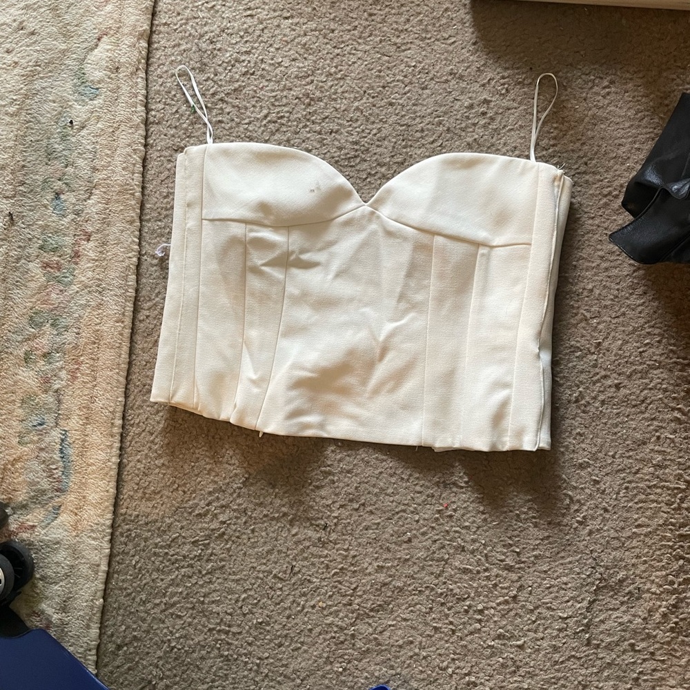 Zara Ecru Corset Sweetheart -Size S - 2595/707